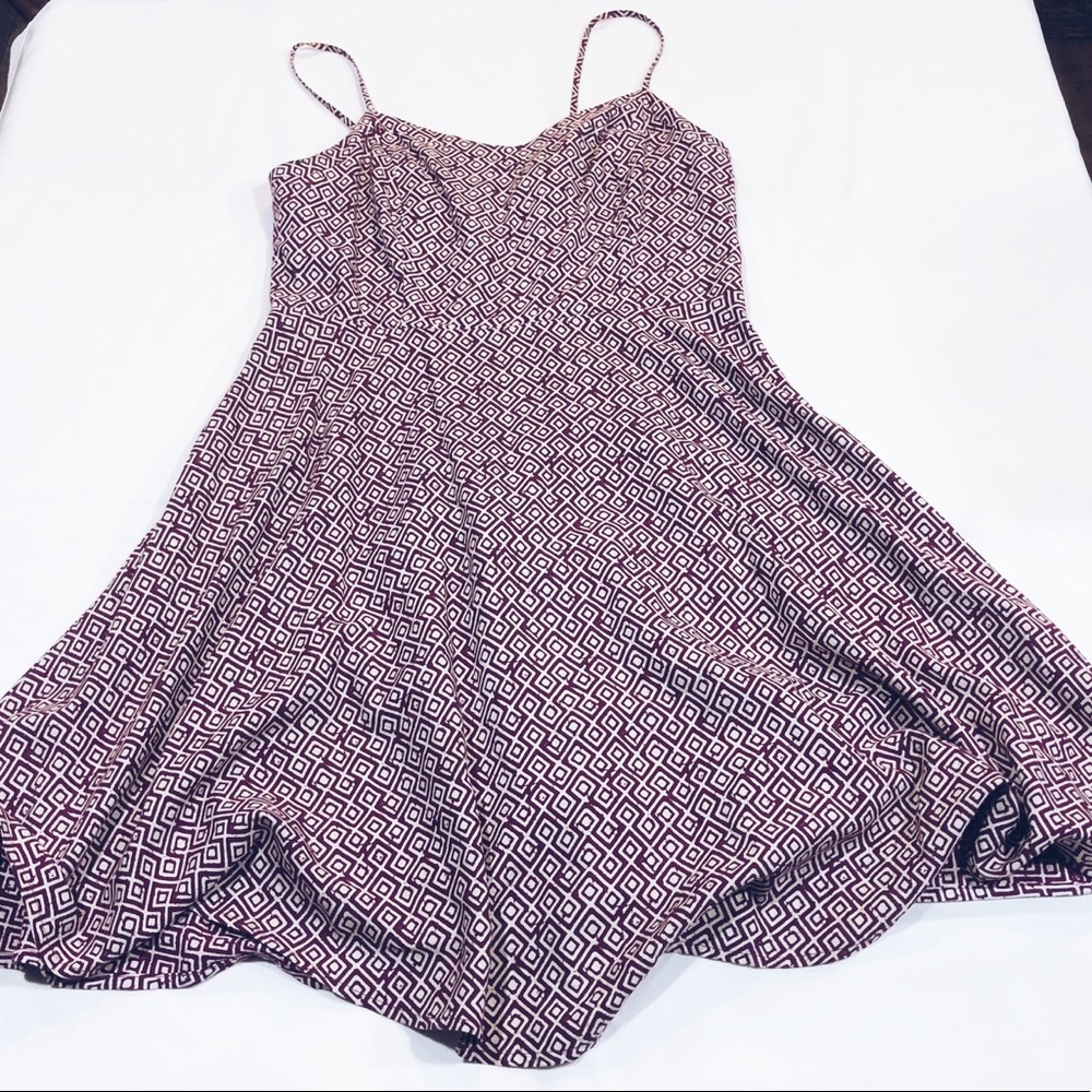 Purple & white geometric sundress